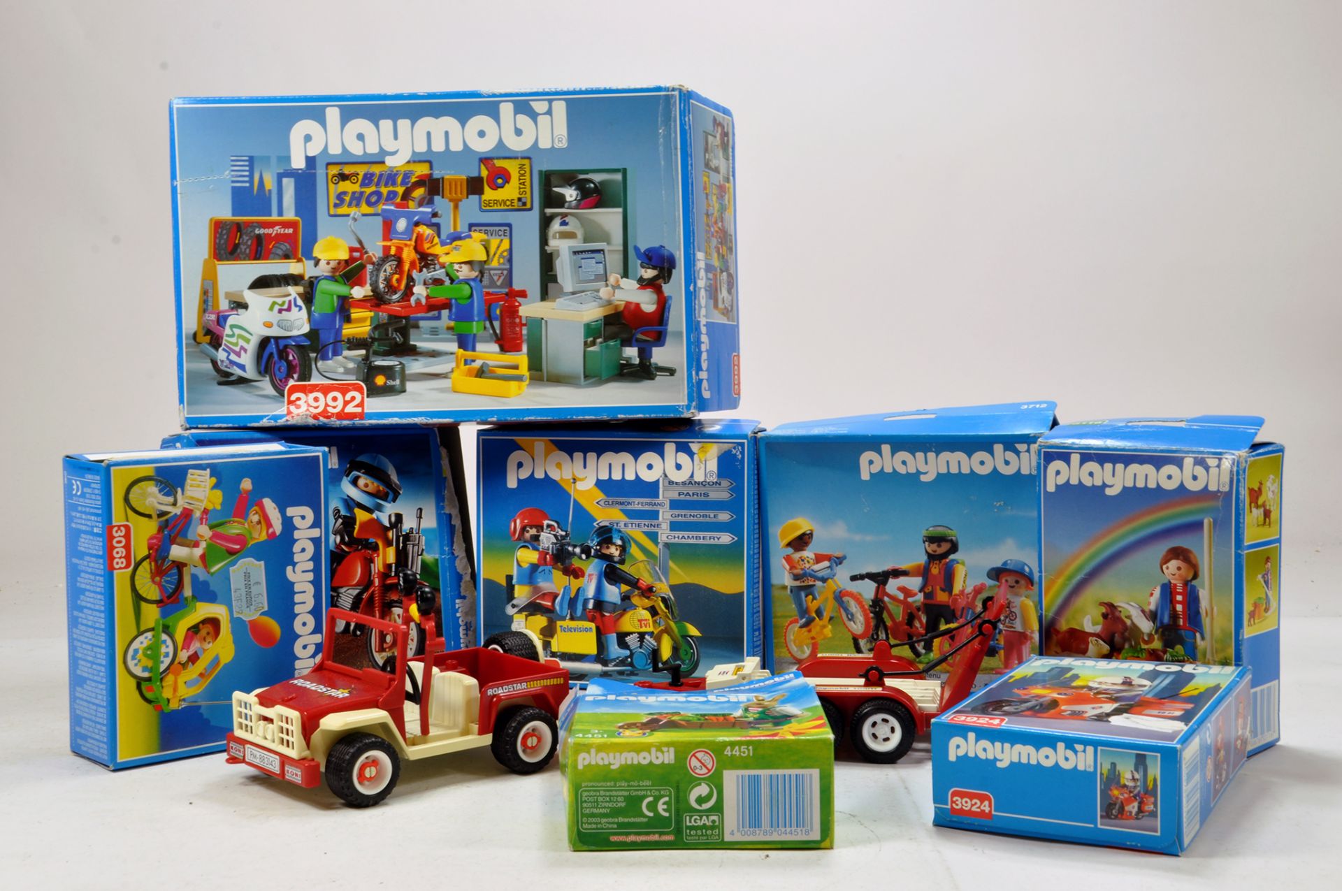 Vintage issue Playmobile group with some boxes. Generally Appear Complete.