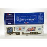 Corgi 1/50 diecast truck issue comprising No. CC12220 Scania Fridge Trailer in livery of Gray and