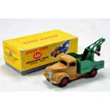 Dinky No. 430 Comma Breakdown Lorry Dinky Service with Tan cab and chassis, green back and jib,