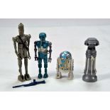 Kenner Early Issue Star Wars Figure issues comprising IG-88, 2-1B, R2D2 and Fx-7. Generally VG (4)