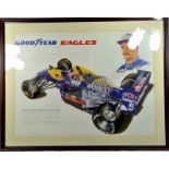 Very Large Presentation frame of Nigel Mansell Image Formula One issue.