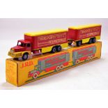 JRD No. 127 Transports Internationaux Truck and Trailer combination. Scarce version is yellow and