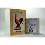 Duo of presentation static models comprising Cockerel and Bird of Prey. E with Boxes. (2)