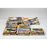 A group of Matchbox plastic kits comprising various aircraft issues. Appear Complete.