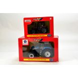 Britains 1/32 Farm Issue comprising Case IH JX1075C Tractor plus New Holland T8040. E to NM in