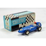 Early Scalextric comprising C.55 Vanwall in blue. Untested but displays well in original box.