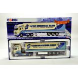 Corgi 1/50 diecast truck issue comprising No. CC15803 Mercedes Benz Actros Fridge Trailer in