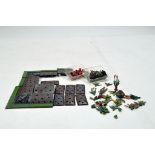 A selection of original Britains Lead Miniature Garden items comprising flowers and flower beds,