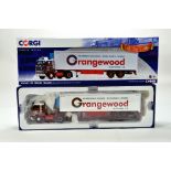 Corgi 1/50 diecast truck issue comprising No. CC15602 Volvo F89 Fridge Trailer in livery of