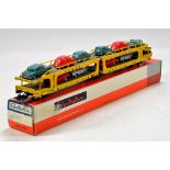 A scarce HO scale Electrotren (Spain) No. 6003 Car Transporter Set. Impressive piece displays well