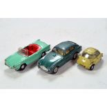 Spot-On diecast vehicle trio including Aston Martin and others. F to G. (3)