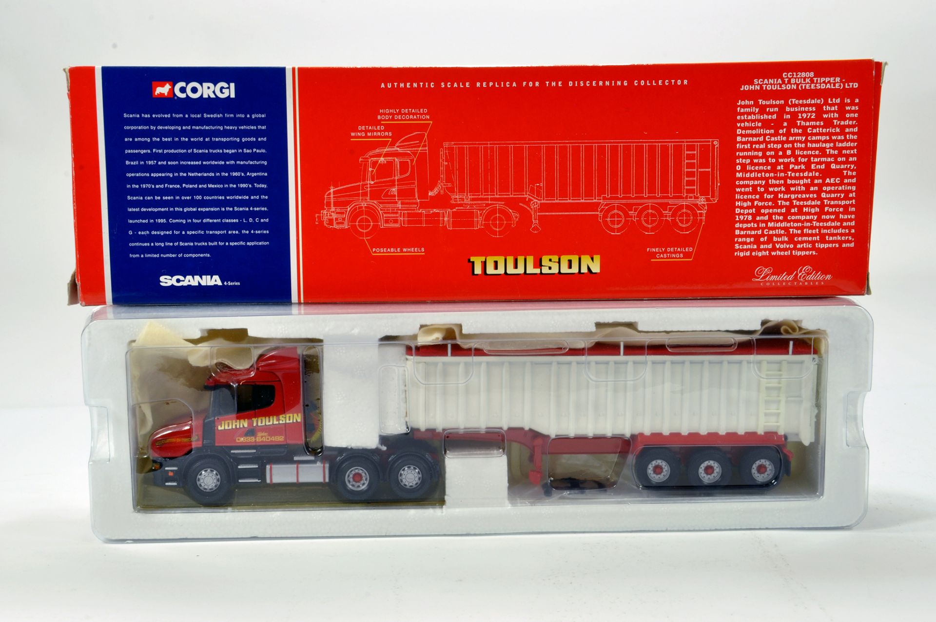 Corgi 1/50 diecast truck issue comprising No. CC12808 Scania T Bulk Tipper in livery of John