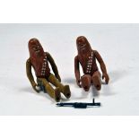 Kenner Early Issue Star Wars Figure issues comprising Chewbacca duo. Generally VG to E with one