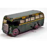 Wells tinplate clockwork large scale Greenline Bus. Generally G.