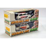 Vintage Scalextric Rally Duo comprising C.110 Mini Clubman. Untested but displays well in original