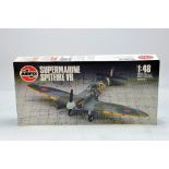 Airfix plastic kit in 1/48 comprising Spitfire. Complete.