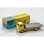 Corgi No. 454 Commer Platform Lorry with yellow cab & chassis, metallic silver rear platform and