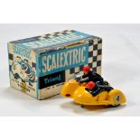 Early Scalextric comprising B1 Typhoon Motorcycle in Yellow. Untested but displays well.