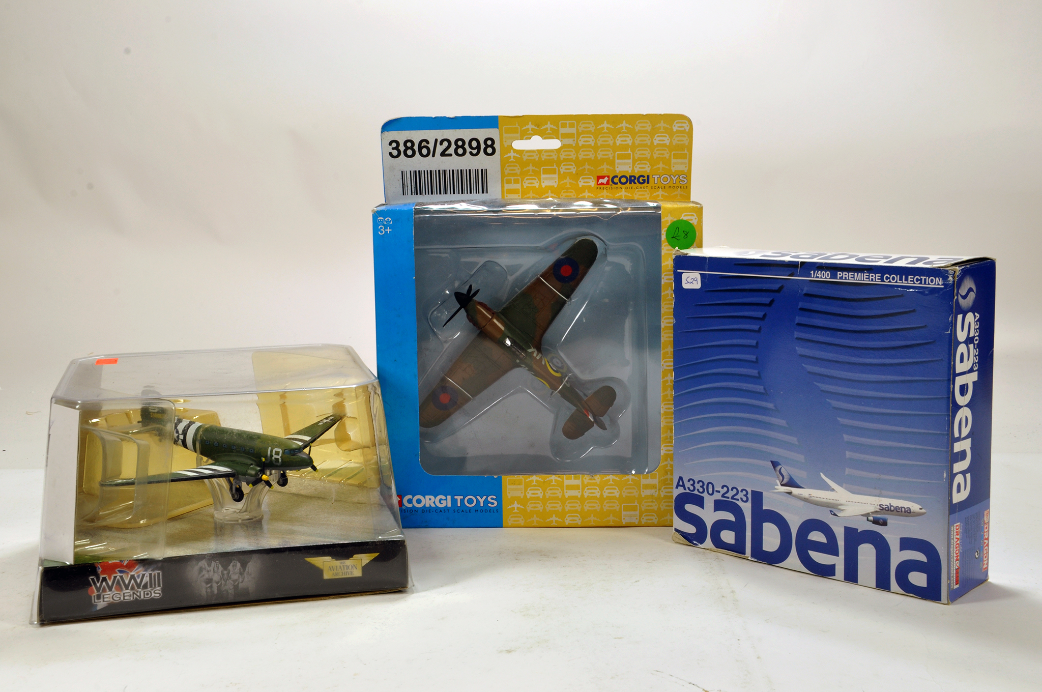 Trio of assorted aircraft diecast comprising Corgi and one other. E to NM in Boxes. (3)