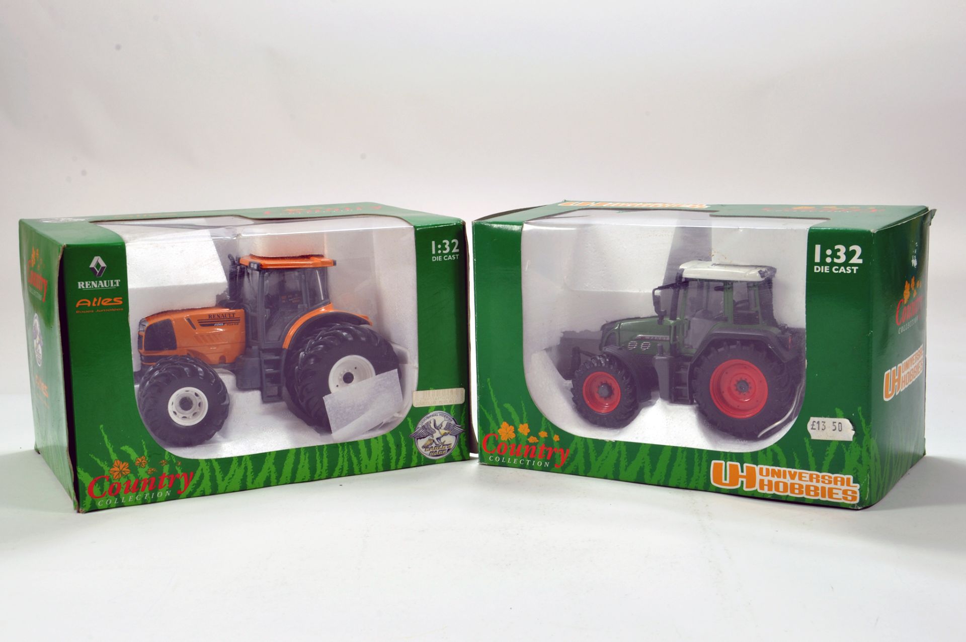 Universal Hobbies 1/32 Farm comprising various boxed issues. Renault and Fendt Tractor Models.