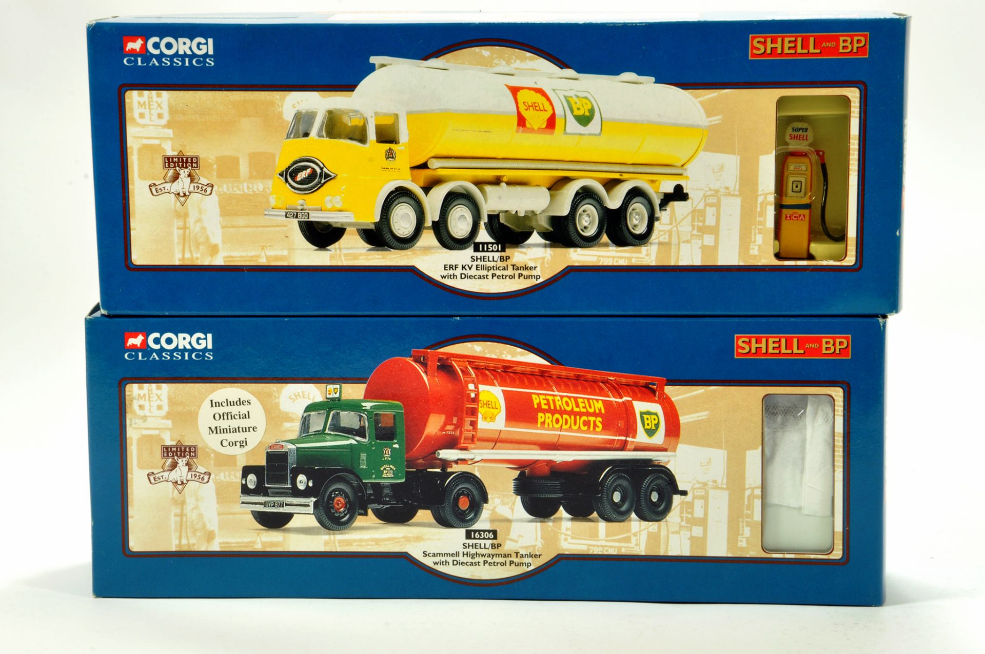 Corgi 1/50 diecast truck issues comprising Corgi Classics BP and Shell Tanker issues. E to NM in