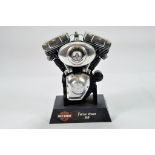 Large Scale Model of a Harley Davidson Twin Cam 88 Motorcycle Engine.