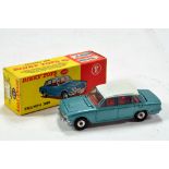 Dinky No. 135 Triumph 2000 Saloon in metallic aqua and white roof. E to NM in E Box.