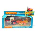 Matchbox Superkings No. K-87 Tractor and Rotary Rake Set. E to NM in Box, plus No. 15 Forklift.