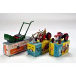 Corgi No. 53 Massey Ferguson 165 Tractor with Shovel plus No. 66 MF 165 Tractor and Dinky No. 751