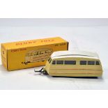 French Dinky No. 811 Caravane in cream with red stripes and white roof. Nice example is E to NM in E