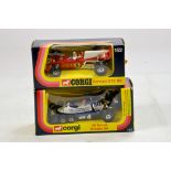 Corgi Diecast duo comprising No. 152 and 162 Racing Cars. E to NM in Boxes.