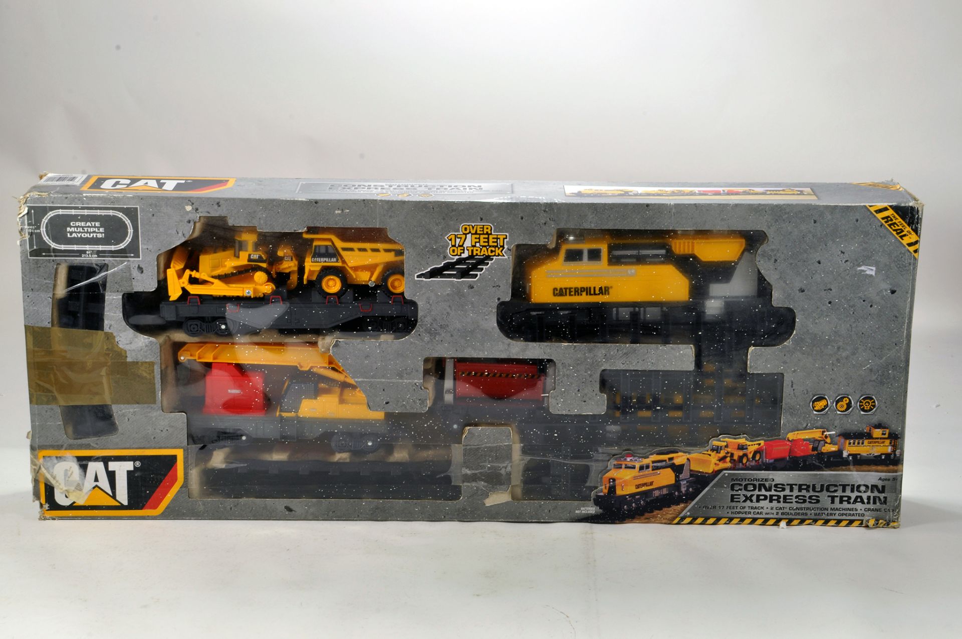 Large CAT Themed Plastic Railway Train Set.