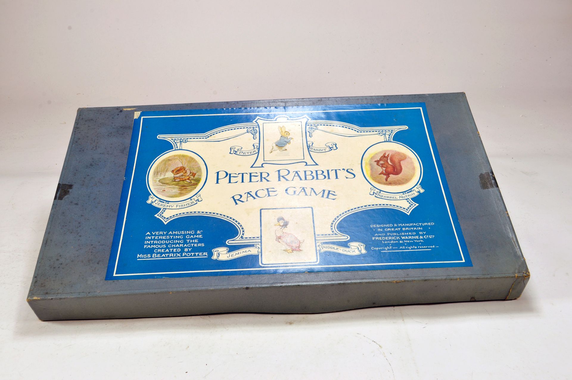 Vintage 1940's issue Peter Rabbits Race Game. Displays well and appears complete.