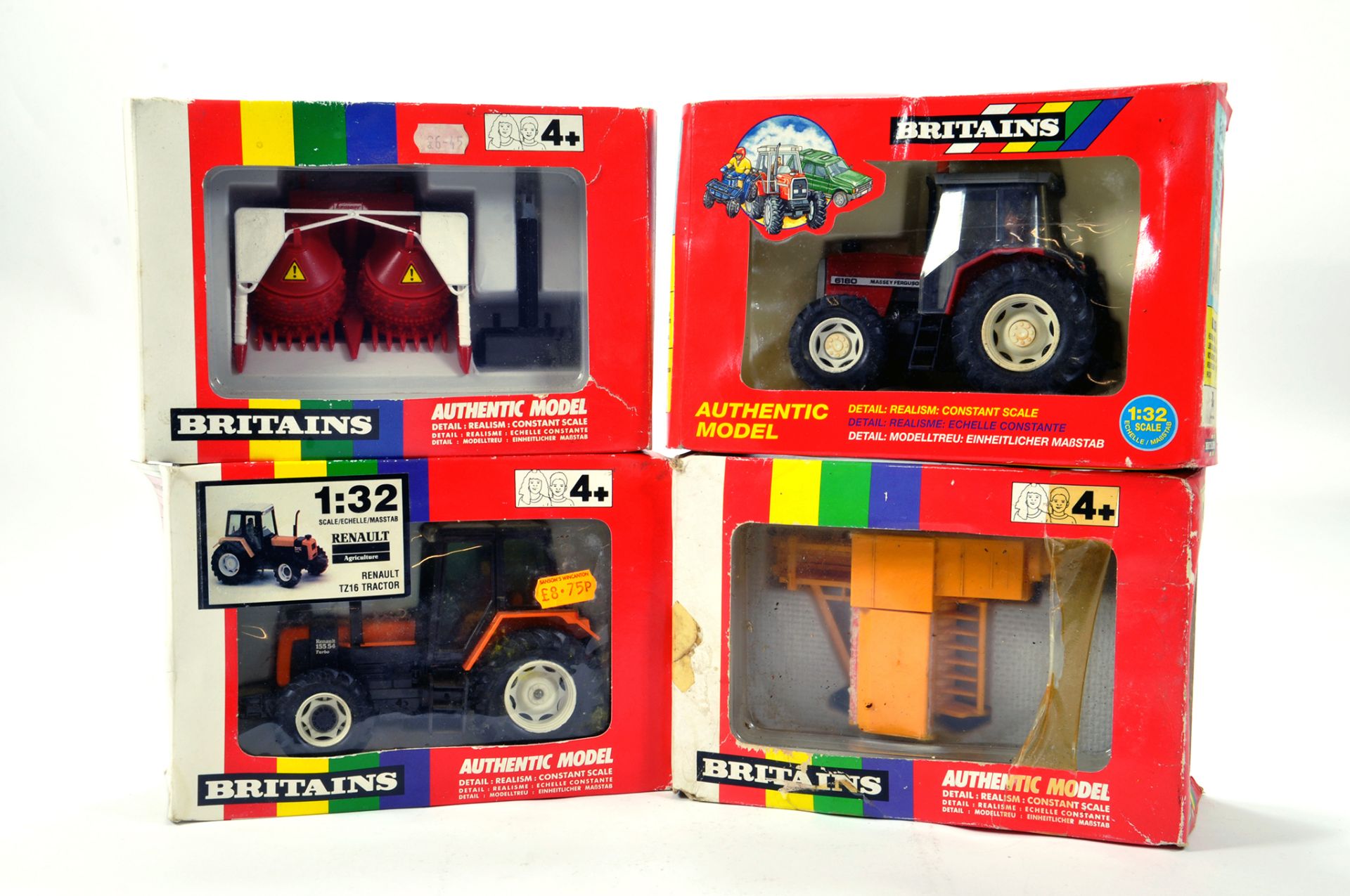 Britains 1/32 Farm comprising various boxed issues. Renault TZ16 and Massey Ferguson 6180 Tractor