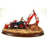 A static Border Fine Arts presentation piece Brown Site Development comprising a JCB Fordson Major