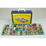 Matchbox Carry Case comprising Ford GT with 4 trays of diecast issues comprising various matchbox