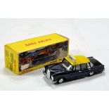 Dinky (Nicky Toys) No. 051 Mercedes Taxi in black with yellow roof, pale grey interior, chrome and