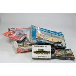Plastic Model Kit group from Revell and Airfix. Various military issues. Complete.