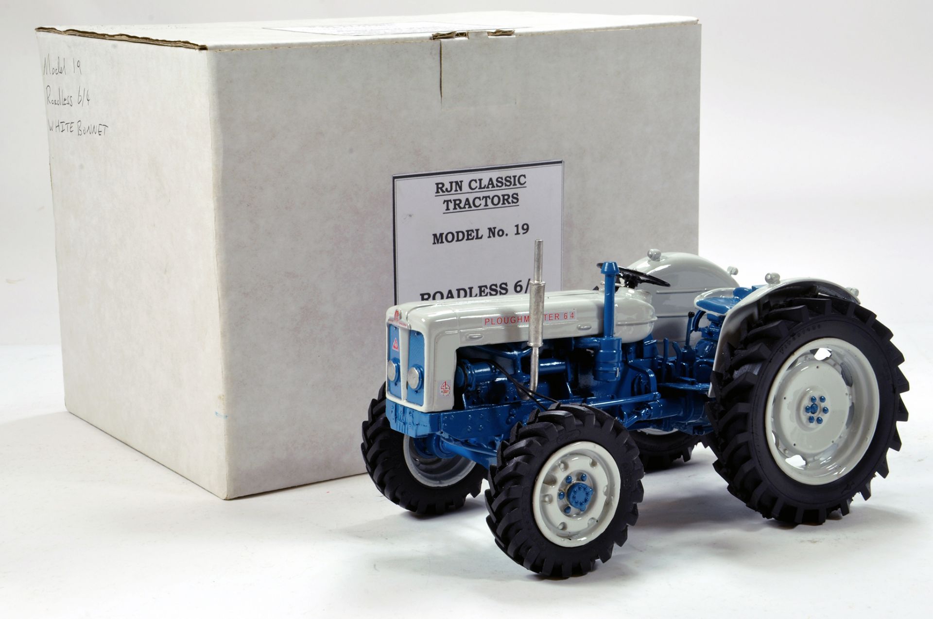 RJN Classic Tractors 1/16 Roadless 6/4 Tractor in Grey and Blue. Exclusive Limited Edition Hand