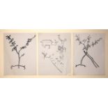 WYN CASBOLT [1914-63]. Yew Tree [East Garston] 1955. ink drawings x 3. 18 x 14 cm each. Unframed.