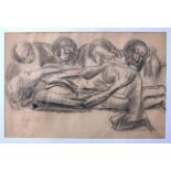 Sir JACOB EPSTEIN [1880-1959]. Jacob Blessing his Children, 1932. pencil & watercolour, signed. 37 x