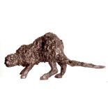 ROBERT CLATWORTHY, R.A. [1928-2015]. Cat, 1955. bronze, edition of 8 [8/8], signed RC. 48 cm long.