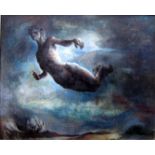 MICHAEL AYRTON [1921-75]. Sleeper in Flight, 1943. oil on board, signed. 60 x 74 cm [overall