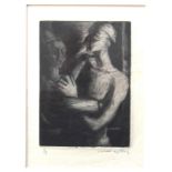 MICHAEL AYRTON [1921-75]. Au Cirque, 1939. etching & aquatint, edition of 8 [2/8]. signed. 17 x 13