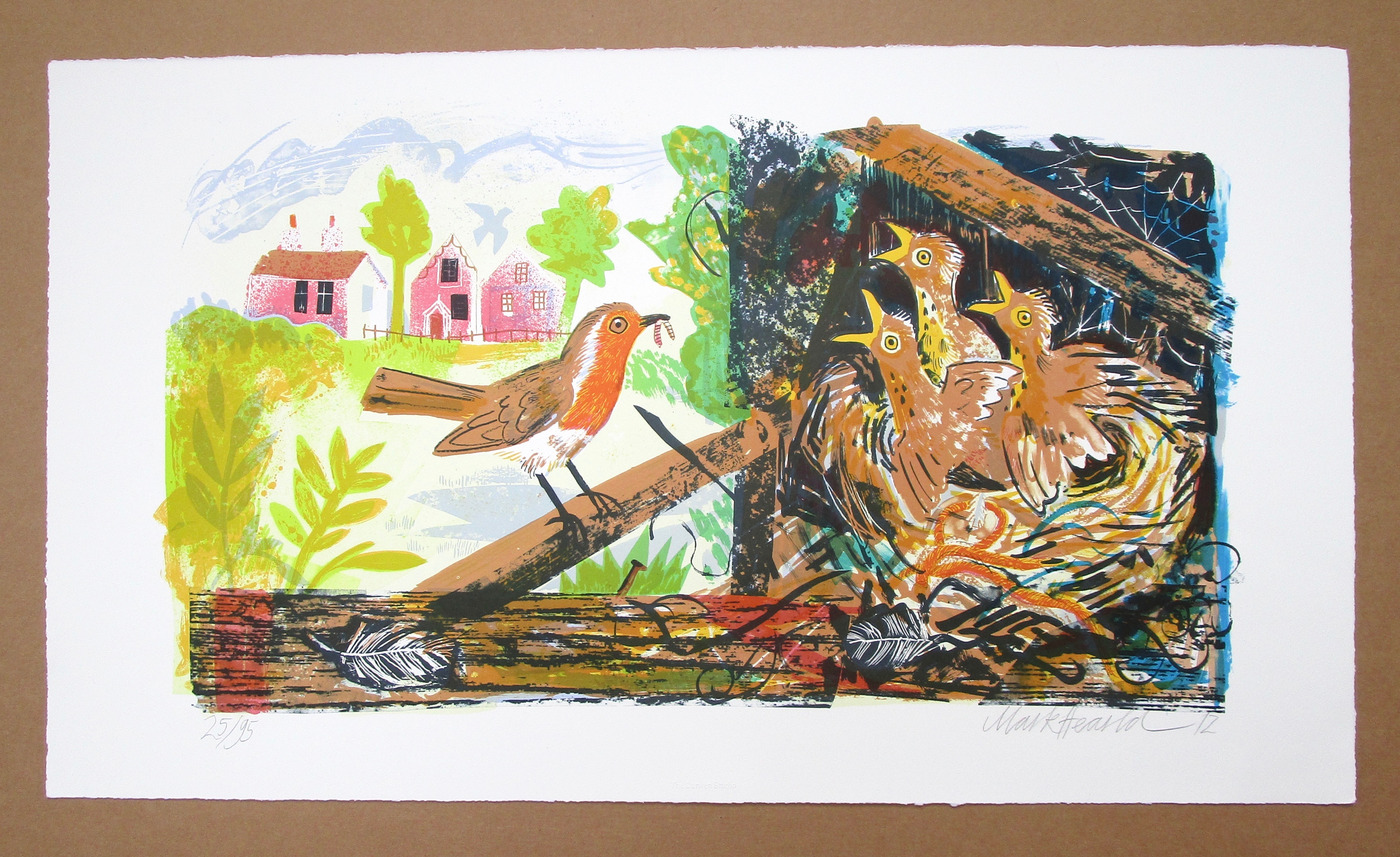 MARK HEARLD [b. 1974] Robin's Nest, 2012.lithograph on Somerset paper, edition of 95, published