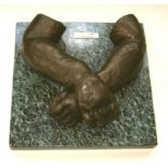 Sir JACOB EPSTEIN [1880-1959]. Hands and Arms [Peggy Jean]. bronze, unique?. 23 x 22 x 10 cm,