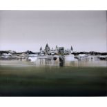KIT BARKER [1916-88]. Suscinio Castle, 1971. oil on canvas. signed on the reverse. 41 x 51 cm -