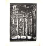EUGENE BERMAN [1899-1972]. Nocturnal Cathedral, 1951. lithograph, edition of 66 [35/66] signed in
