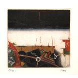 TUVIA BEERI [1929 - ] Don. etching, 16/80, signed. 14 x 15 cm image [sheet size 38 x 28 cm -