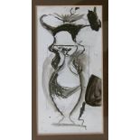 GRAHAM SUTHERLAND [1903-80]. Standing Form, 1971. ink & pencil drawing. 13 x 7 cm [overall including
